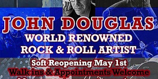Creative announcing John Douglas Exhibition