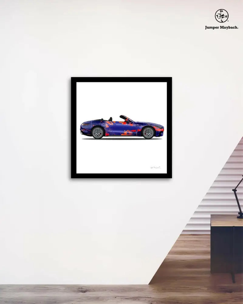 Print of a new Galaxy convertible car by Jumper Maybach, featuring sleek design and vibrant colors on paper.