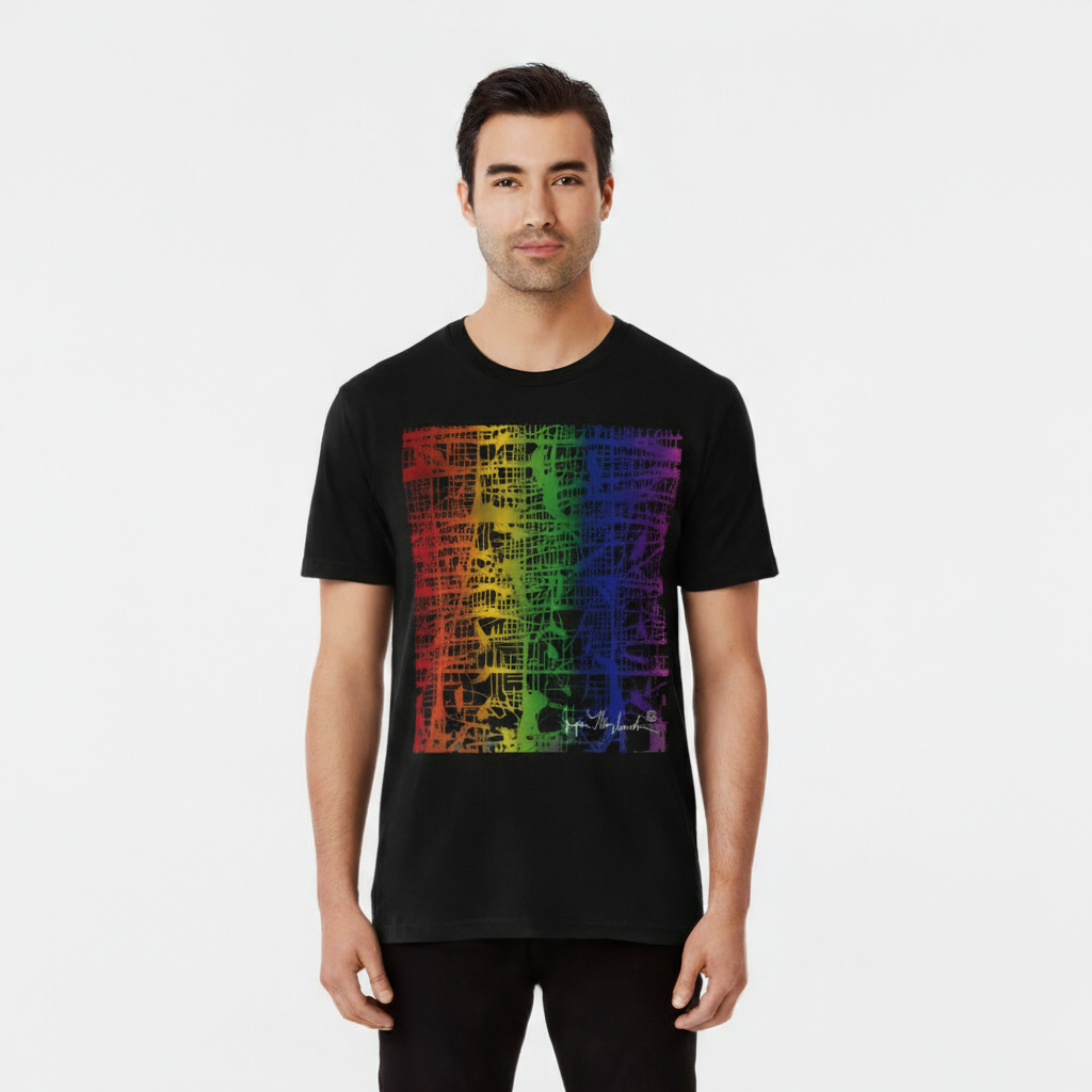 Rainbow Matrix by Jumper Maybach® - MEN'S Cotton Crew Tee - Jumper Maybach
