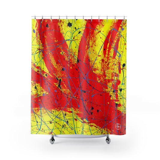 Red Rocket Shower Curtain by Jumper Maybach®