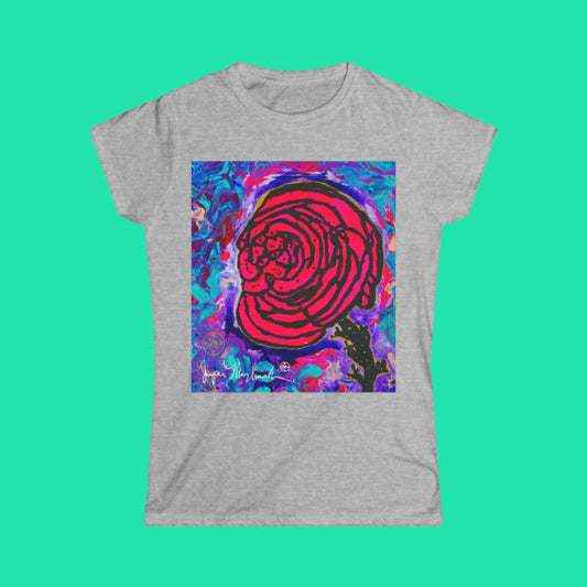 Cotton Candy Rose by Jumper Maybach® - WOMEN'S Softstyle Tee - Jumper Maybach