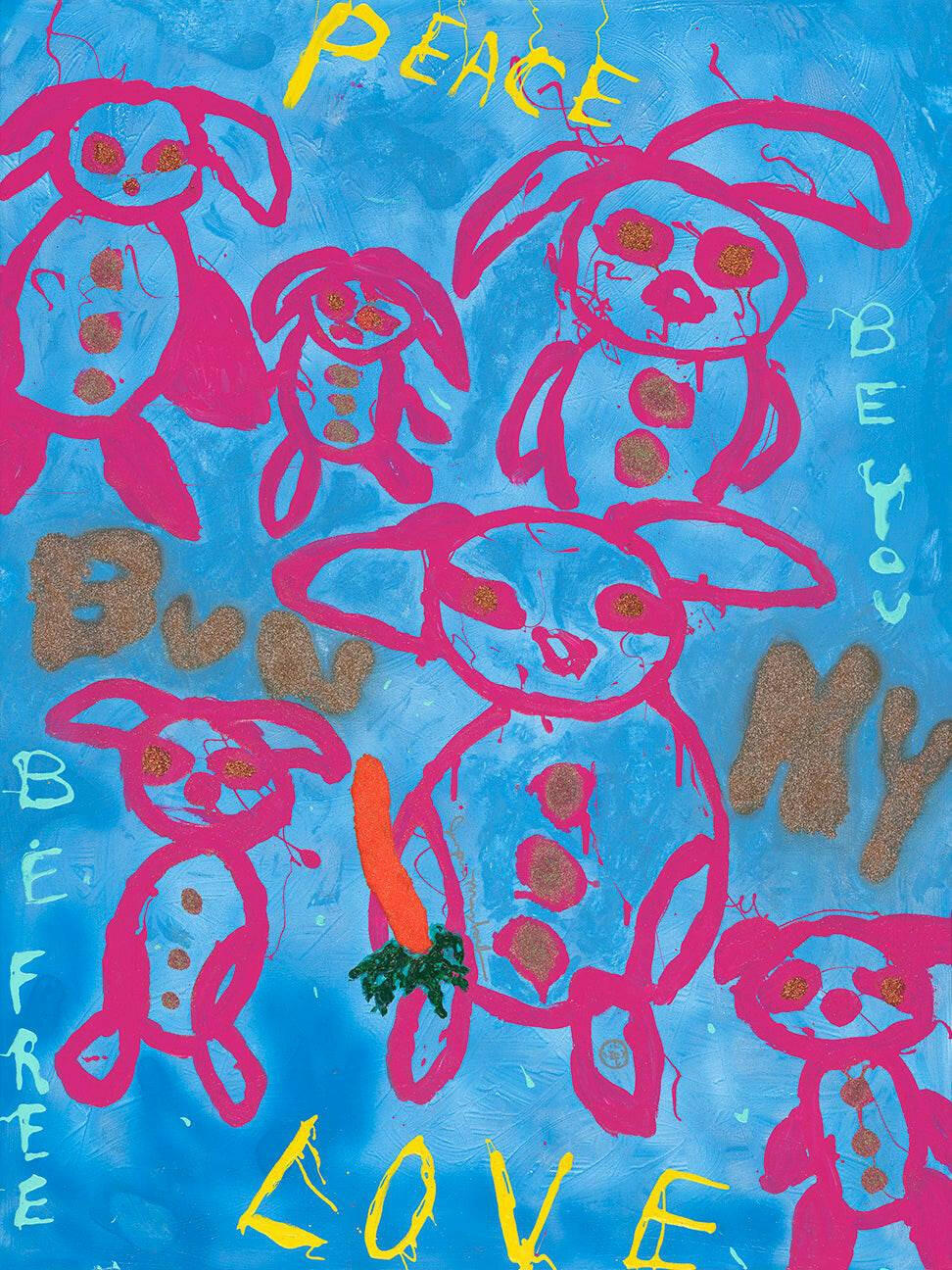 Bunny Love - Original Painting - Jumper Maybach