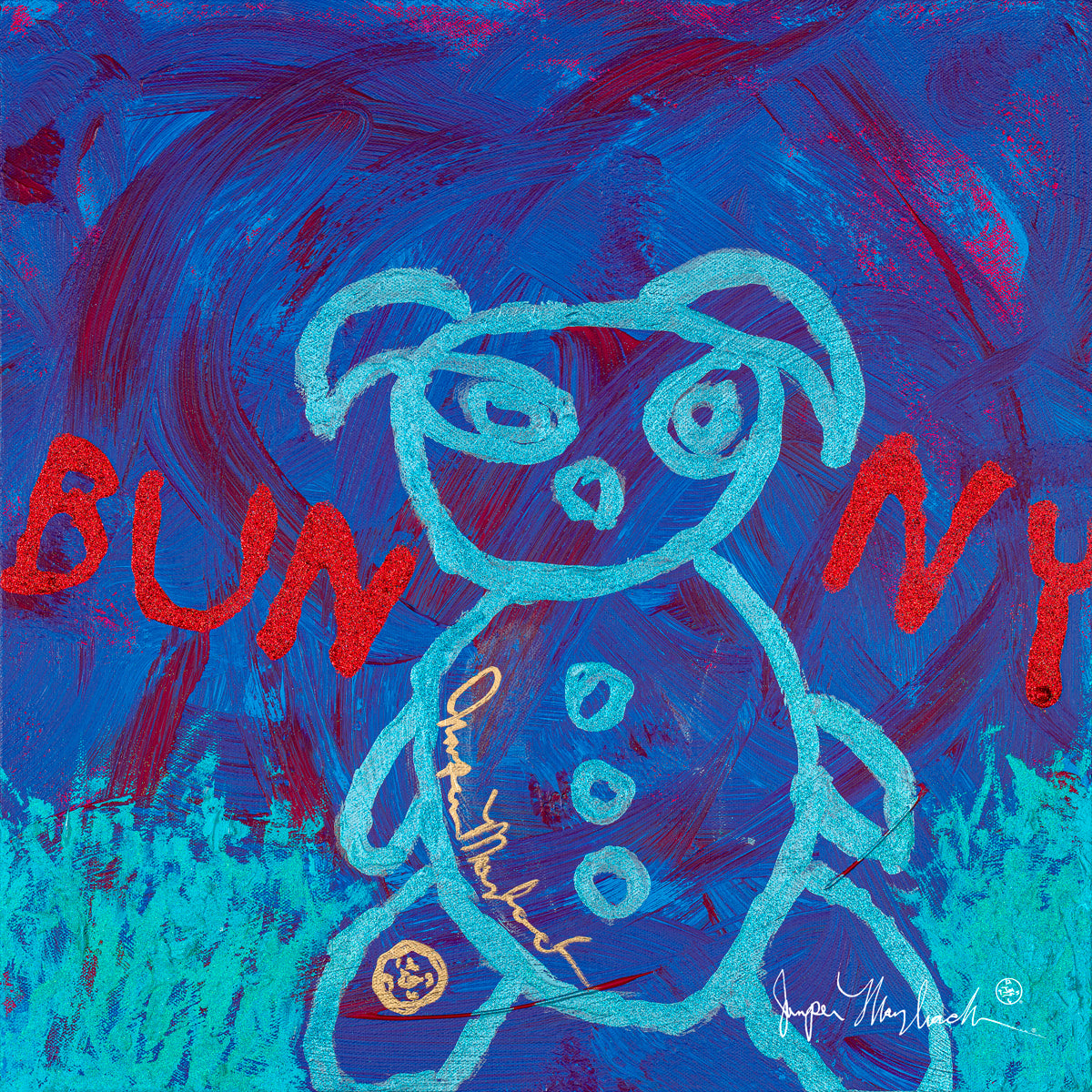 Go-Go Glow Bunny - Original Painting - Jumper Maybach