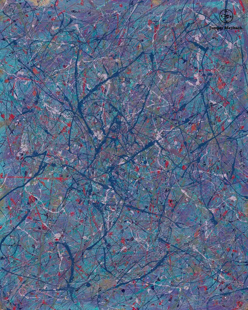 Original artwork "Sleeping Stars" by Jumper Maybach featuring a dreamy starry night scene in vibrant colors.