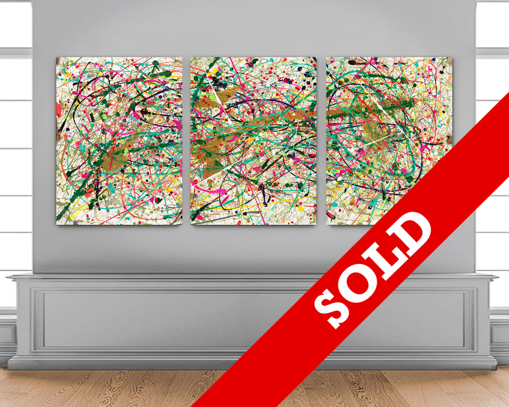 Pop Rock Planet (Triptych) - Original Painting - Jumper Maybach
