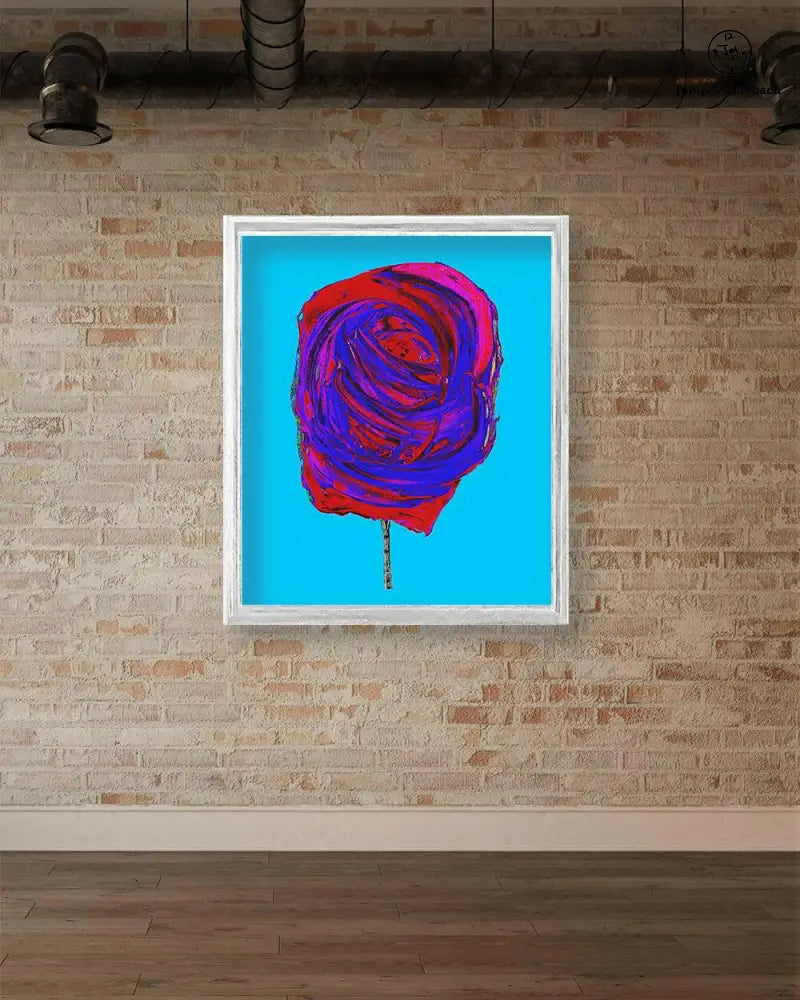 Cosmic Cherry cotton candy print on paper by Jumper Maybach featuring vibrant, colorful cherry-inspired artwork.