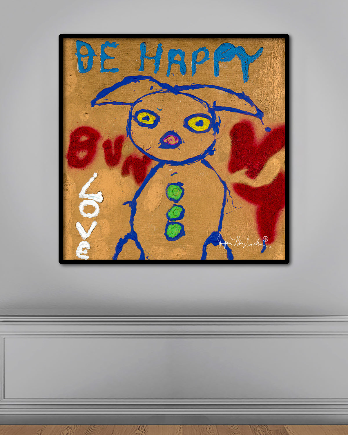 Be Happy Bunny by Jumper Maybach® (Print on Paper) - Jumper Maybach