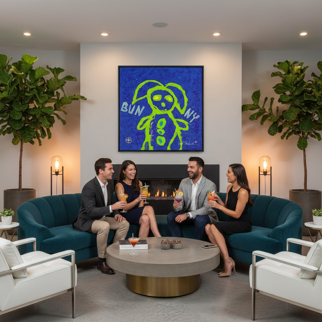 Blue Bunny (Print on Canvas) - Jumper Maybach