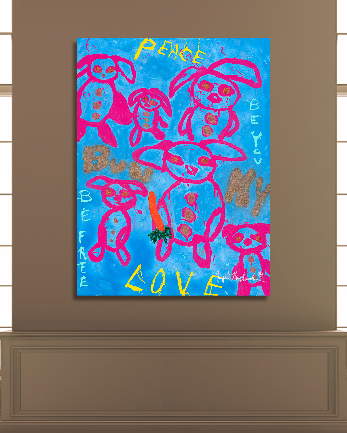 Bunny Love (Print on Canvas) - Jumper Maybach