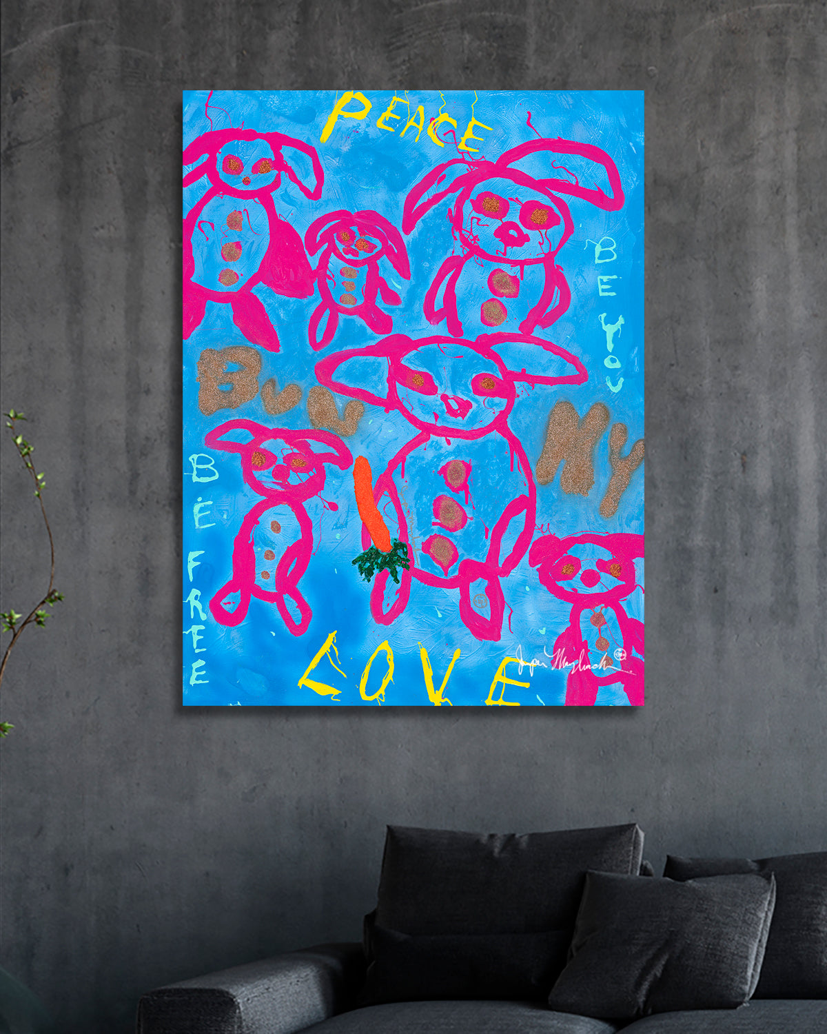 Bunny Love (Print on Canvas) - Jumper Maybach