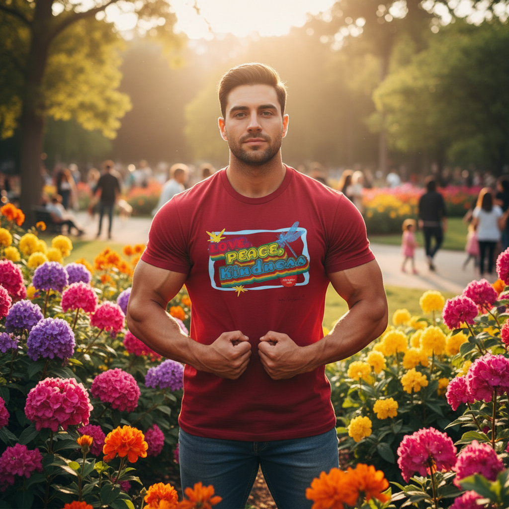 The Groovy Love, Peace, and Kindness T-Shirt by Jumper Maybach® - Jumper Maybach