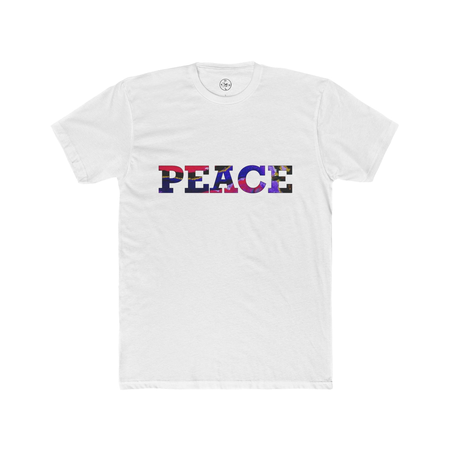 Jumper Maybach®'s Cotton Candy Rose "PEACE" Men's Cotton Crew Tee - Jumper Maybach