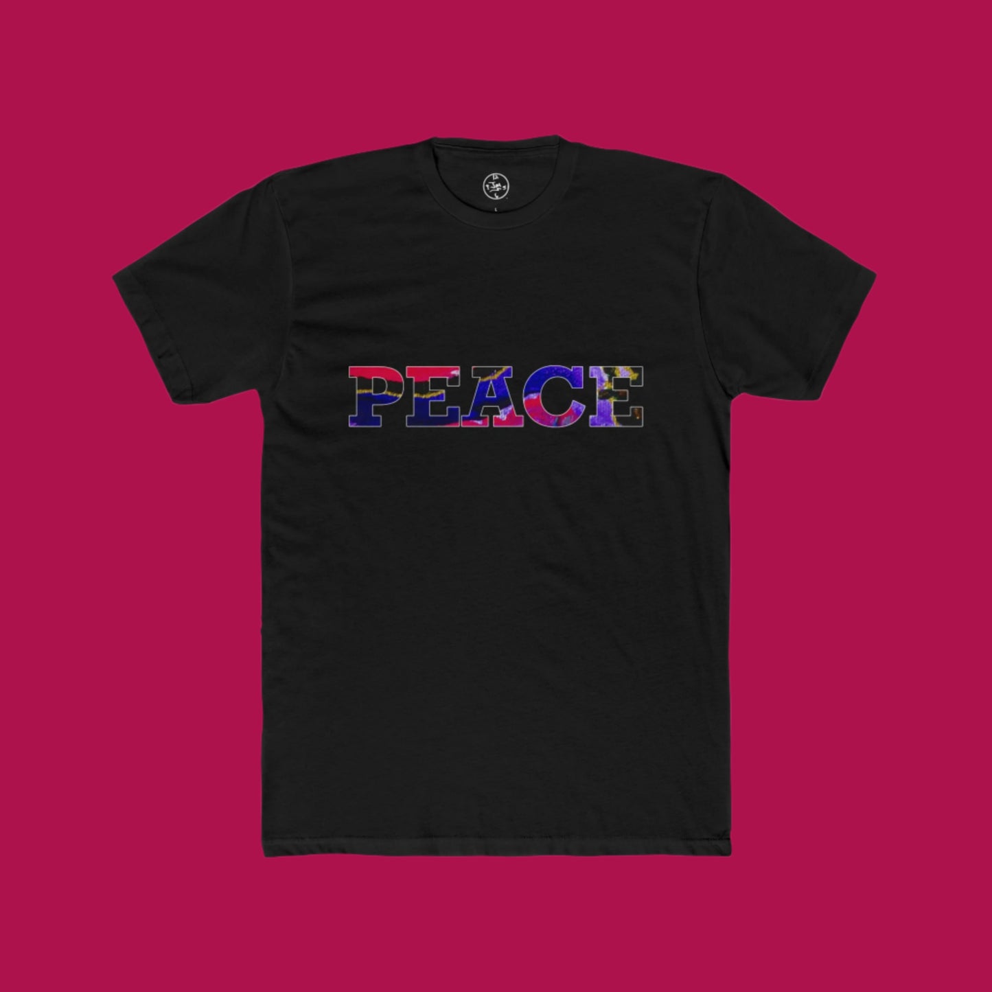 Jumper Maybach®'s Cotton Candy Rose "PEACE" Men's Cotton Crew Tee - Jumper Maybach