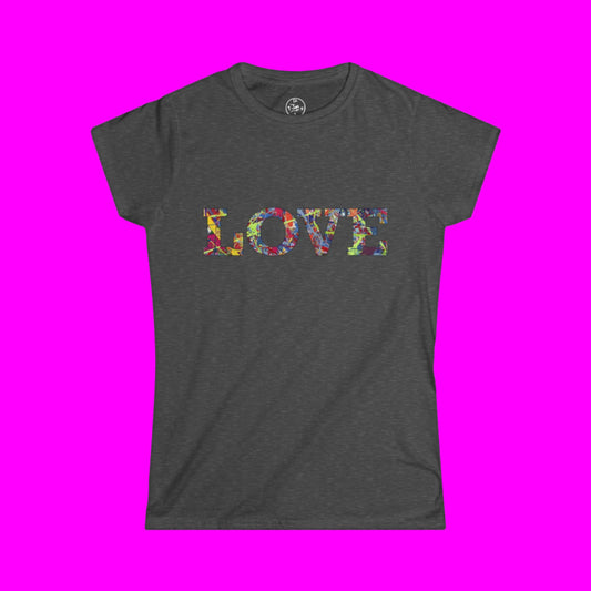 Jumper Maybach's Infinite Candy Quasar "LOVE" WOMEN'S Softstyle Tee - Jumper Maybach