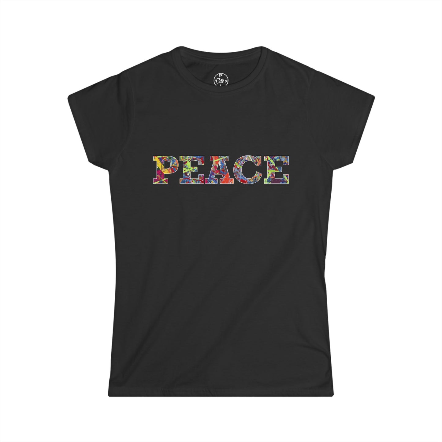 Jumper Maybach®'s Infinite Candy Quasar "PEACE" Women's Softstyle Tee - Jumper Maybach