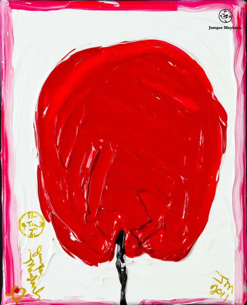 Red Cotton Candy #3 - Original Painting - Jumper Maybach Artwork