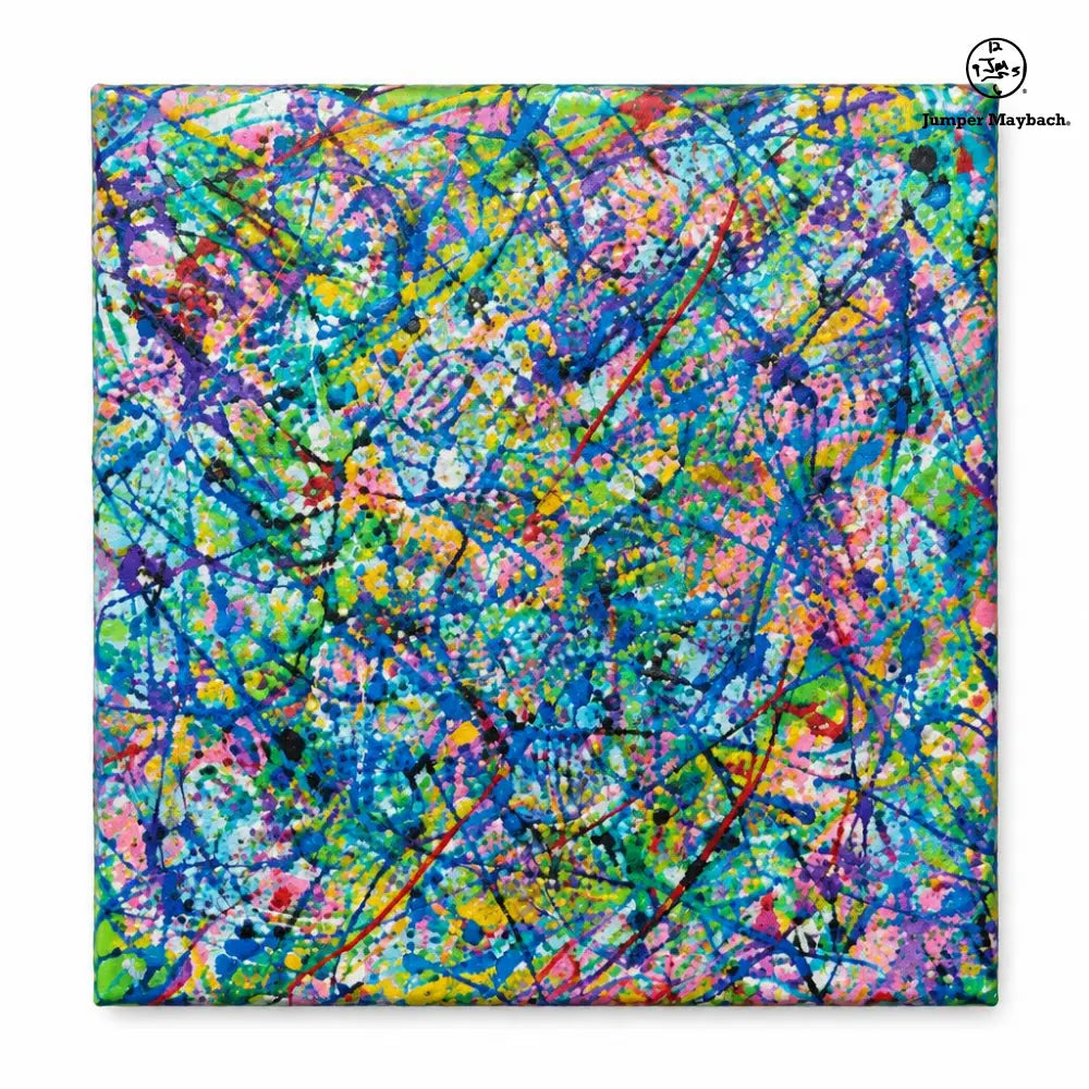 Universal Spirit embellished canvas - studio view