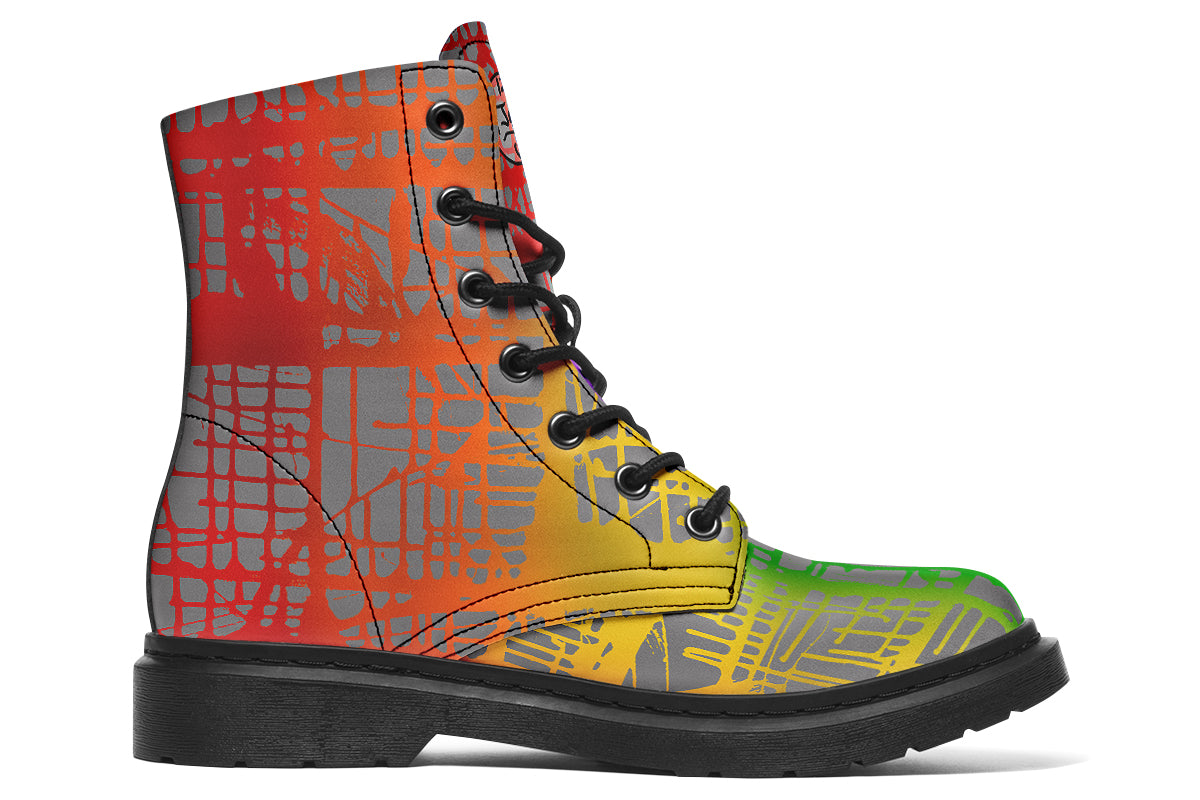 Rainbow Matrix Boots