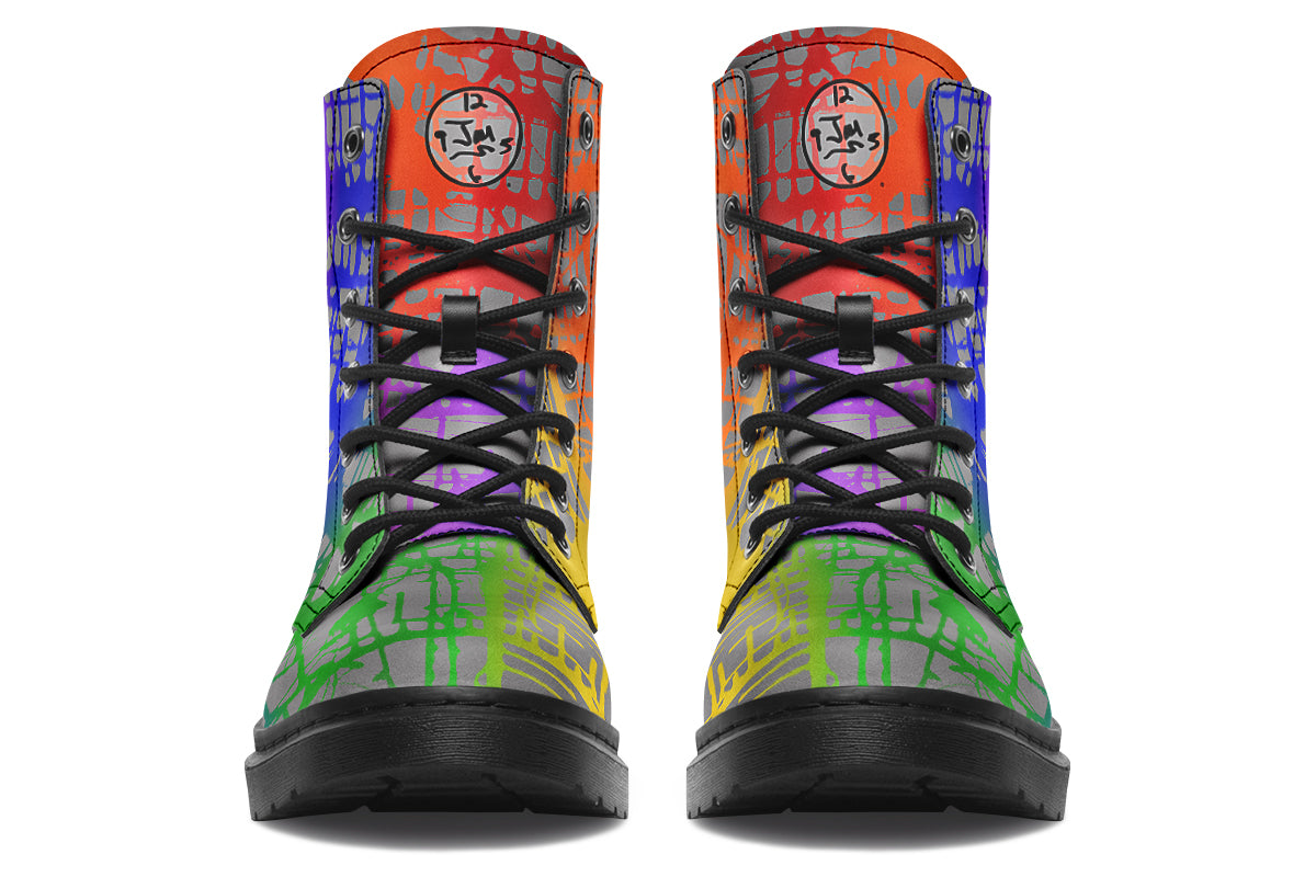 Rainbow Matrix Boots