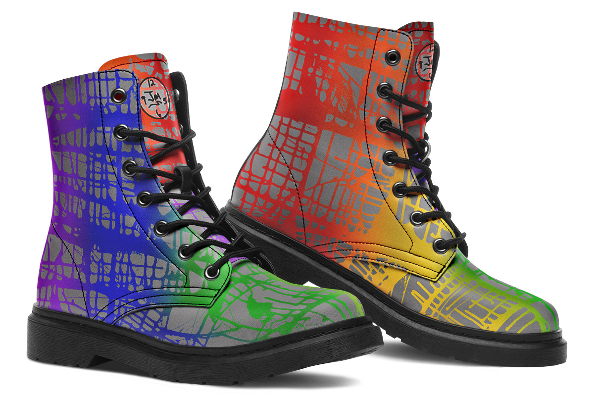 Rainbow Matrix Boots