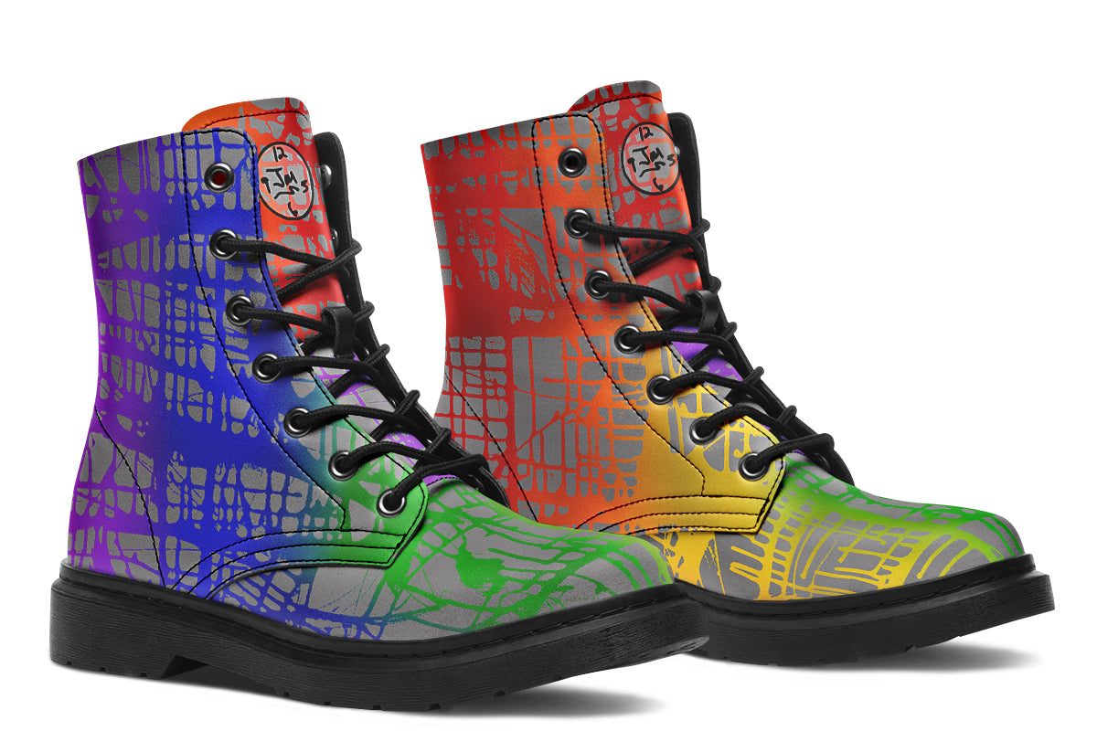 Rainbow Matrix Boots