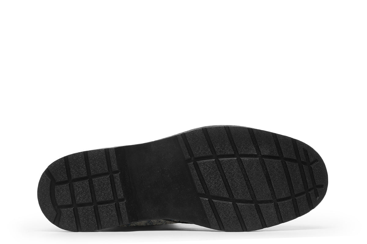 Black shoe sole on a white background