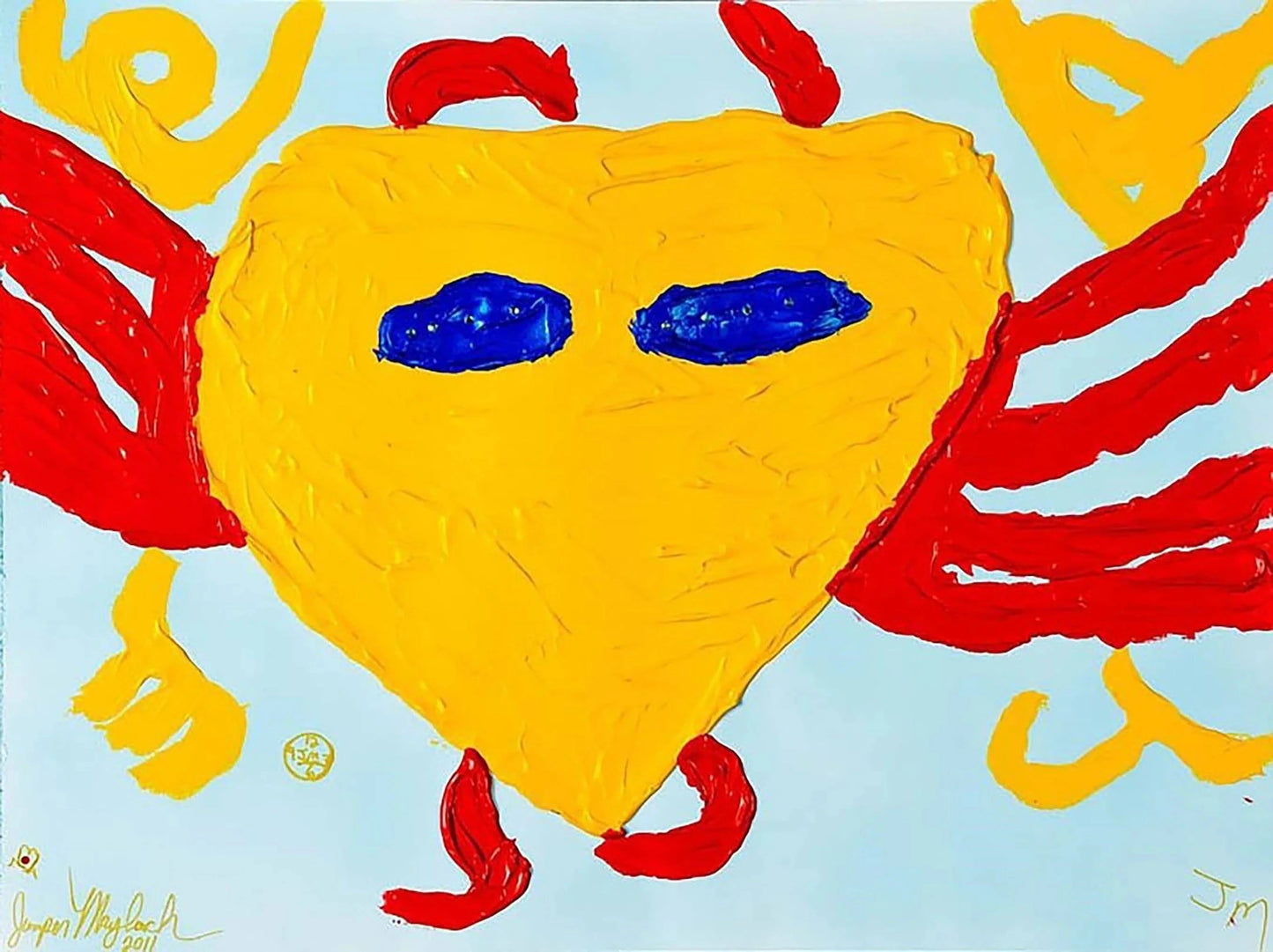 Carnival Time Yellow Masks - Original Painting - Jumper Maybach