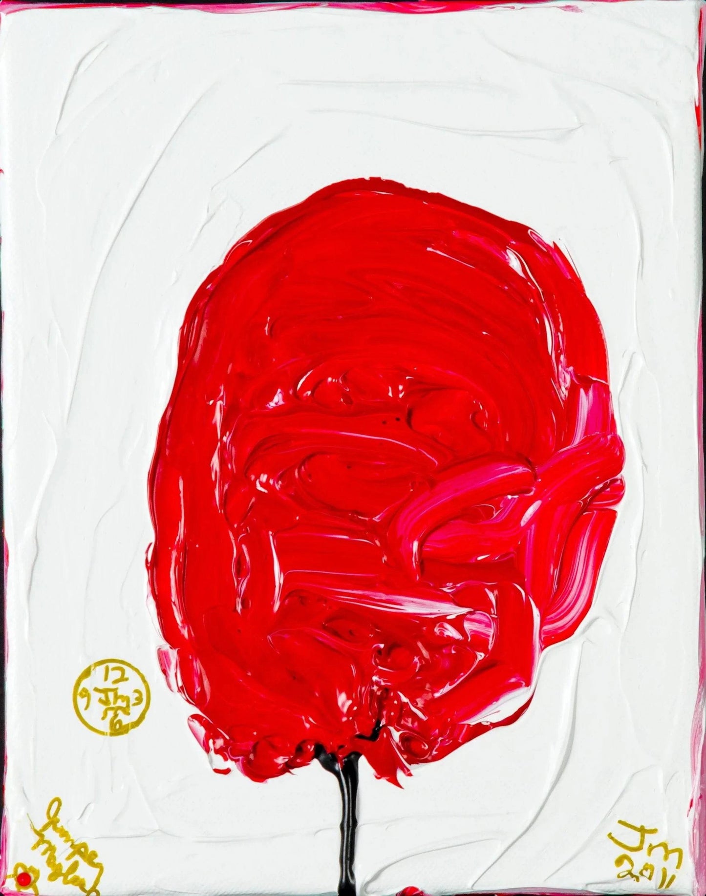 Red Cotton Candy #2 - Original Painting - Jumper Maybach