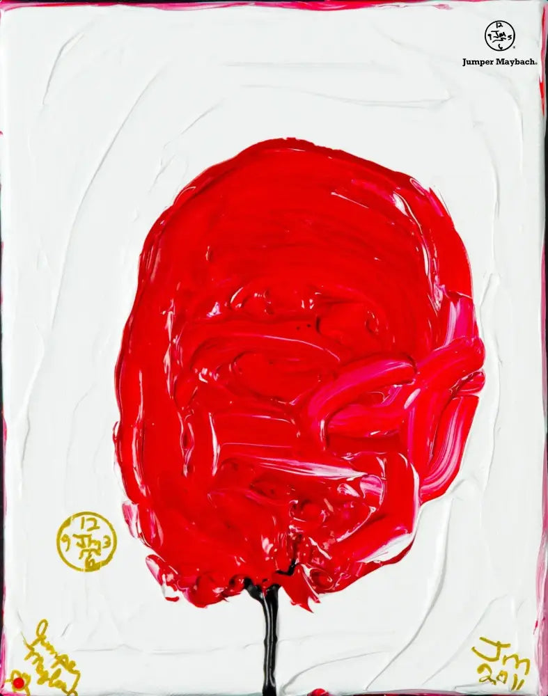 Red Cotton Candy #2 - Original Painting - Jumper Maybach