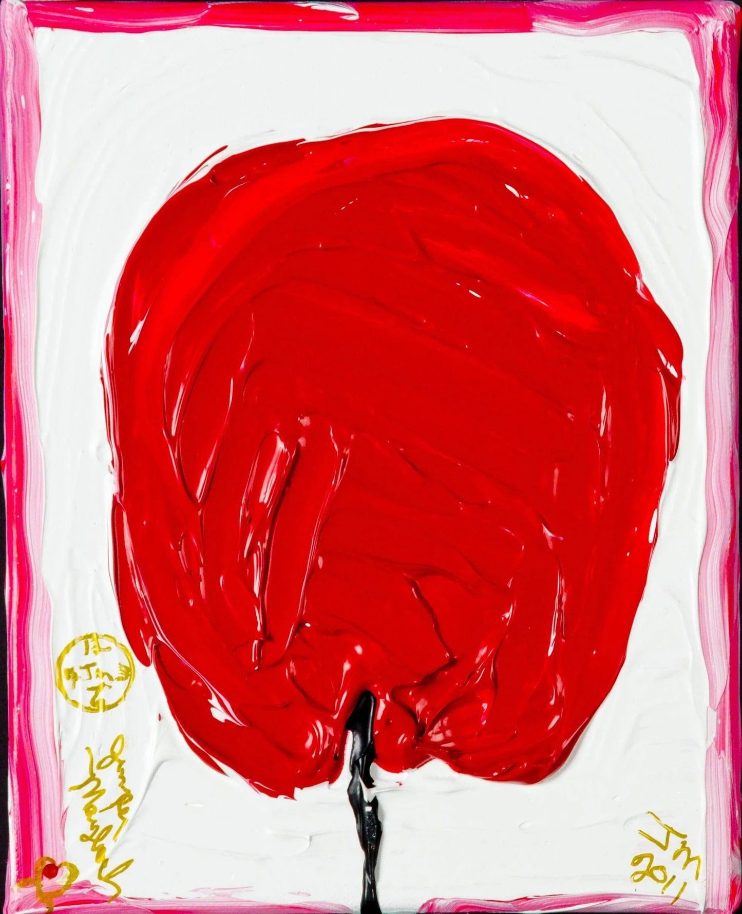 Red Cotton Candy #3 - Original Painting - Jumper Maybach