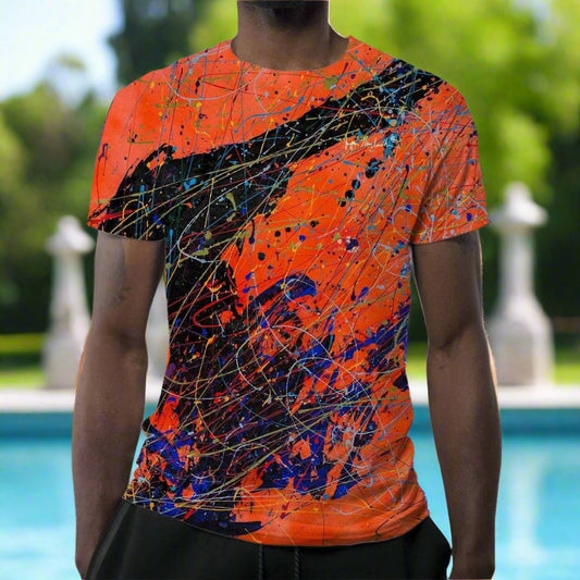 Orange Eclipse, MEN'S T-Shirt by Jumper Maybach® - Jumper Maybach