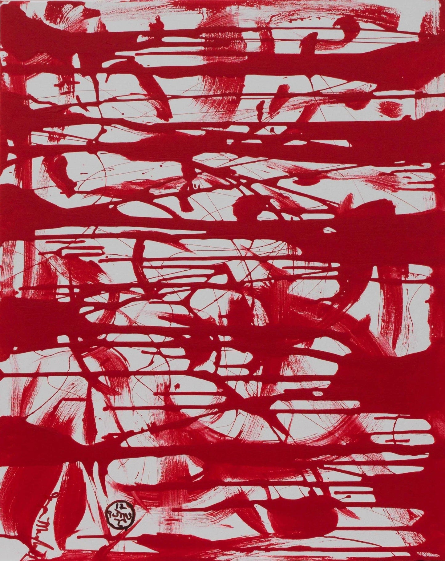 Red Matrix - Original Painting - Jumper Maybach