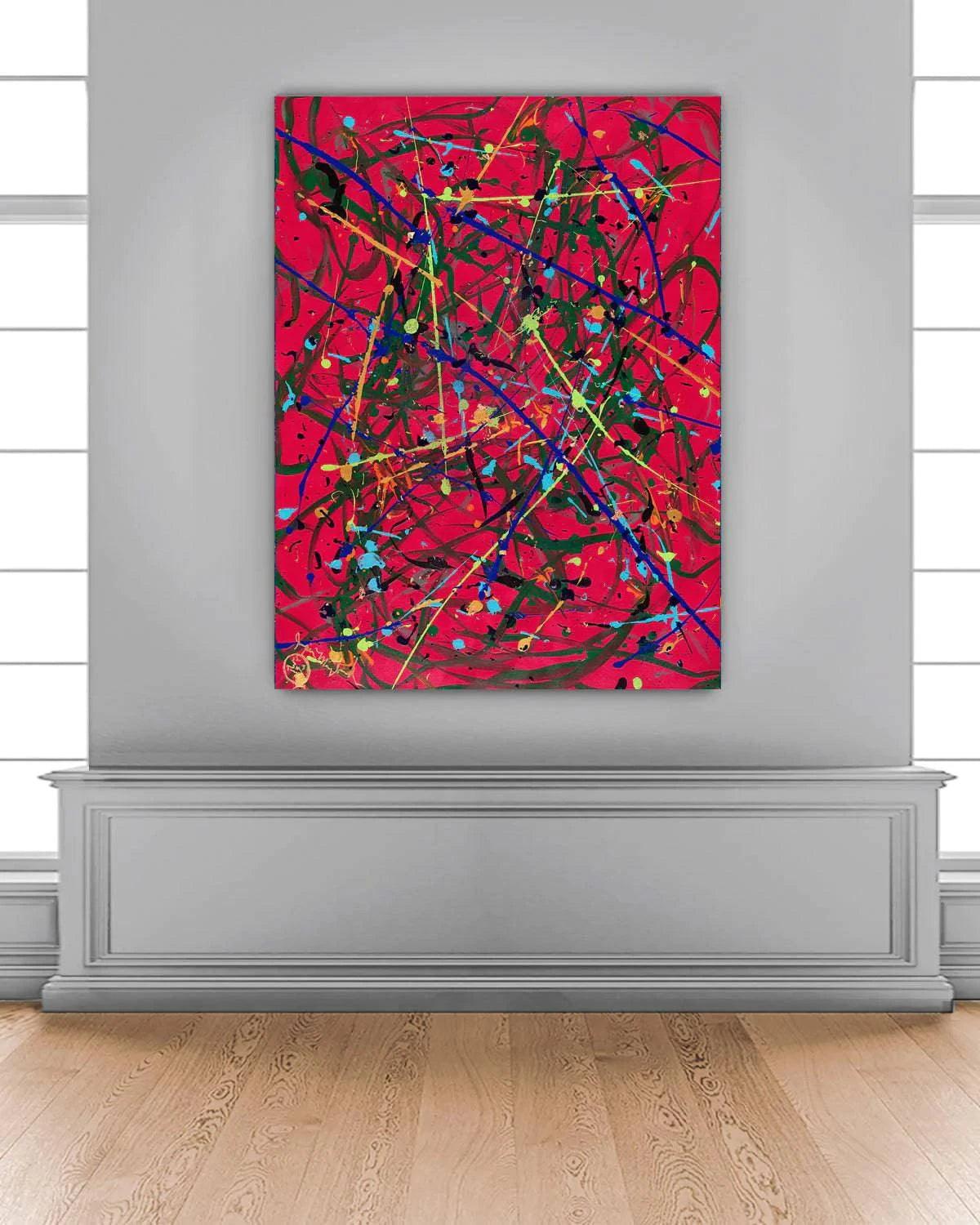 Red Space - Original Painting PNT NYC - Jumper Maybach