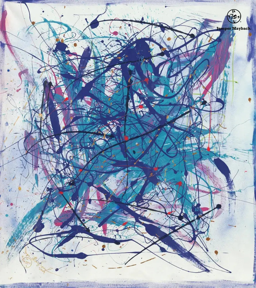 Original acrylic painting titled Venetian Rhapsody Purple Haze by Jumper Maybach, showcasing vibrant purple hues and abstract design.