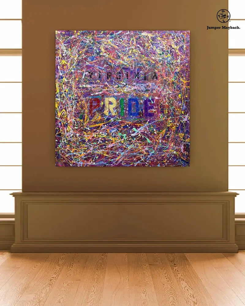 Original artwork "Virginia Pride #2" by Jumper Maybach featuring a colorful vignette painting of Virginia landscape.