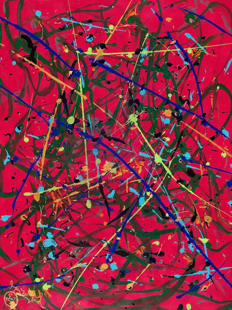 Red Space - Original Painting PNT NYC - Jumper Maybach