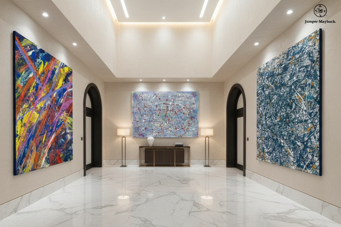 Colorful Art for a Modern Entryway That Speaks