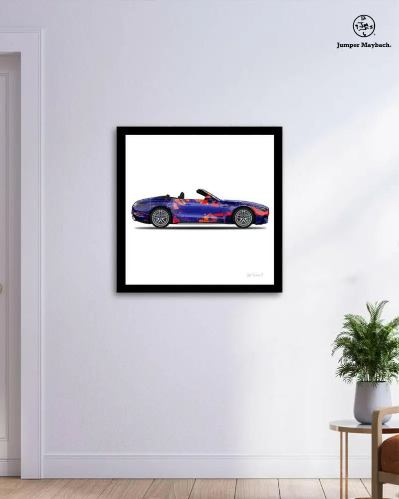 Print of a new Galaxy convertible car by Jumper Maybach on paper, showcasing detailed vehicle design and sleek appearance.