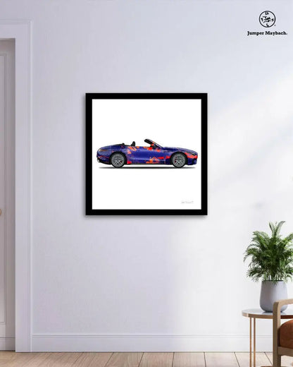 Print of a new Galaxy convertible car by Jumper Maybach on paper, showcasing detailed vehicle design and sleek appearance.