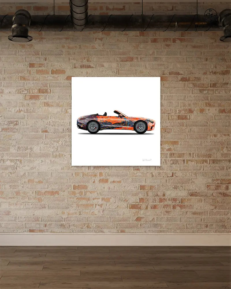 1 - Orange Eclipse Car by Jumper Maybach® (Print on Canvas) - Jumper Maybach Prints
