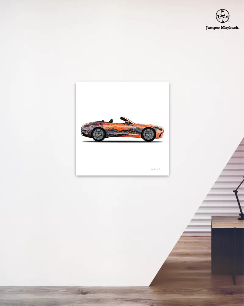 1 - Orange Eclipse Car by Jumper Maybach® (Print on Canvas) - Jumper Maybach Prints