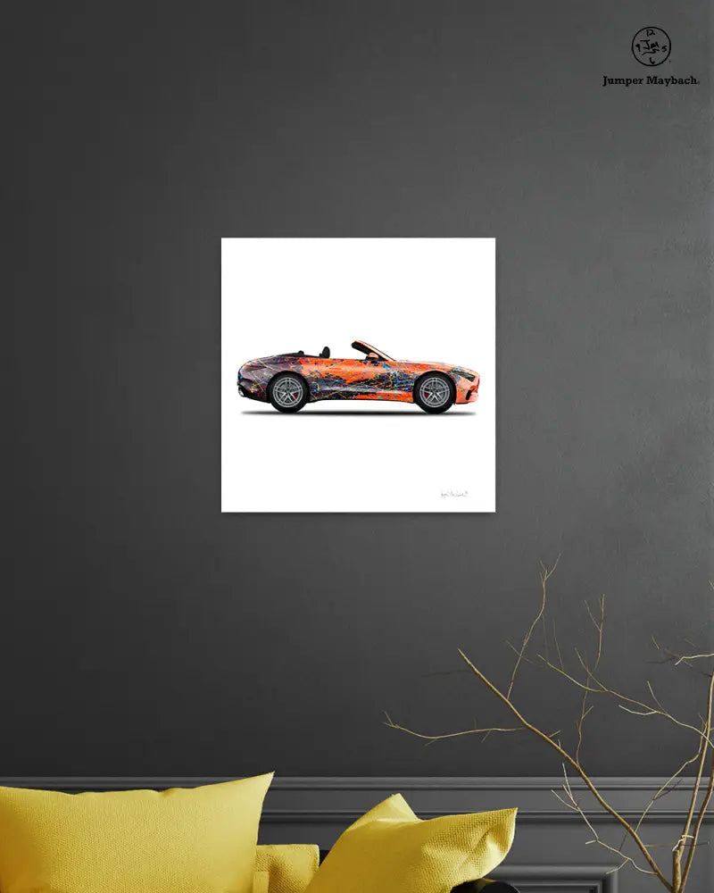 1 - Orange Eclipse Car by Jumper Maybach® (Print on Canvas) - Jumper Maybach Prints