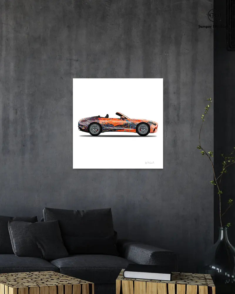 1 - Orange Eclipse Car by Jumper Maybach® (Print on Canvas) - Jumper Maybach Prints