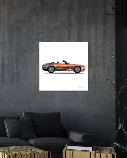 1 - Orange Eclipse Car by Jumper Maybach® (Print on Canvas) - Jumper Maybach Prints