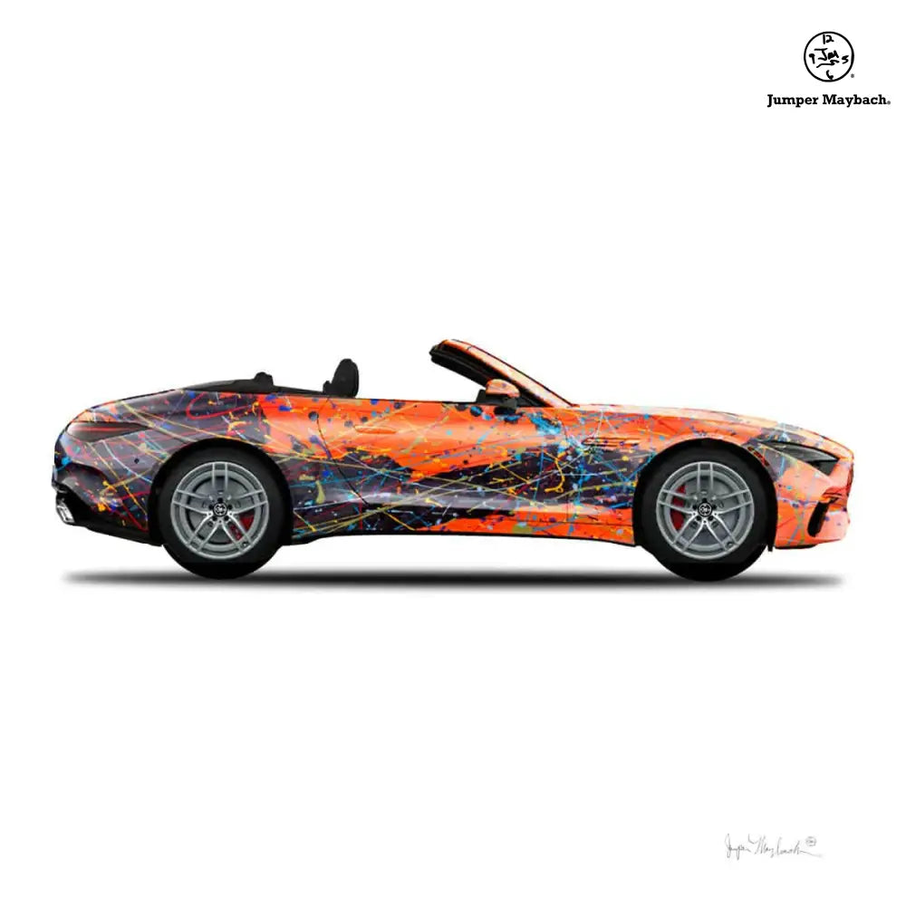 1 - Orange Eclipse Car by Jumper Maybach® (Print on Paper) - Jumper Maybach Prints