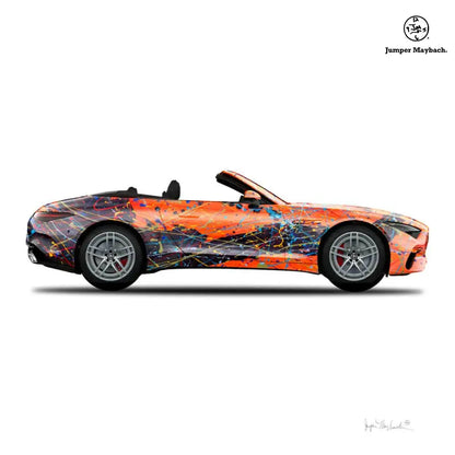 1 - Orange Eclipse Car by Jumper Maybach® (Print on Paper) - Jumper Maybach Prints