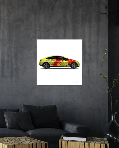 1 - Red Rocket Car by Jumper Maybach® (Print on Canvas) - Jumper Maybach Prints