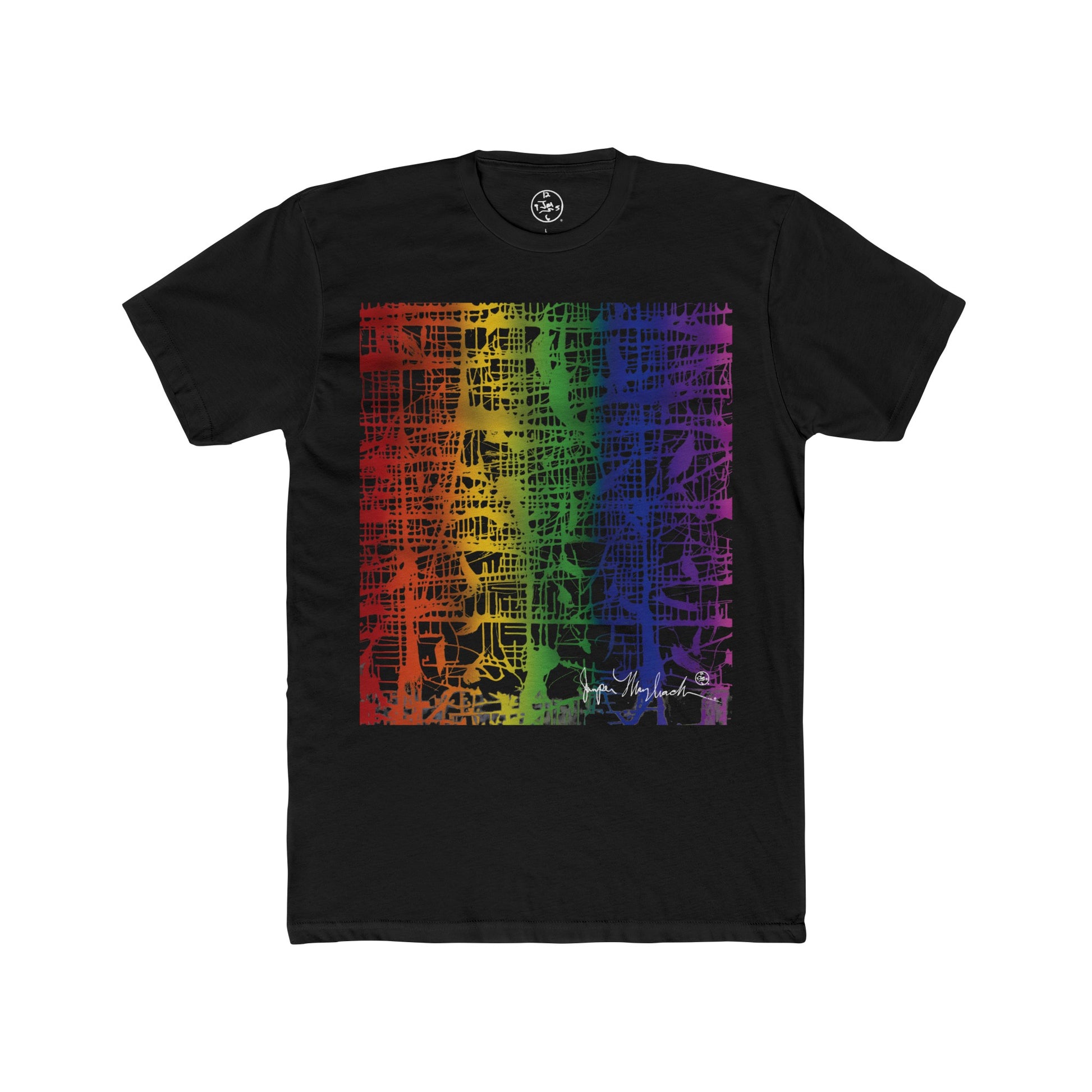 Rainbow Matrix by Jumper Maybach® - MEN'S Cotton Crew Tee - Jumper Maybach