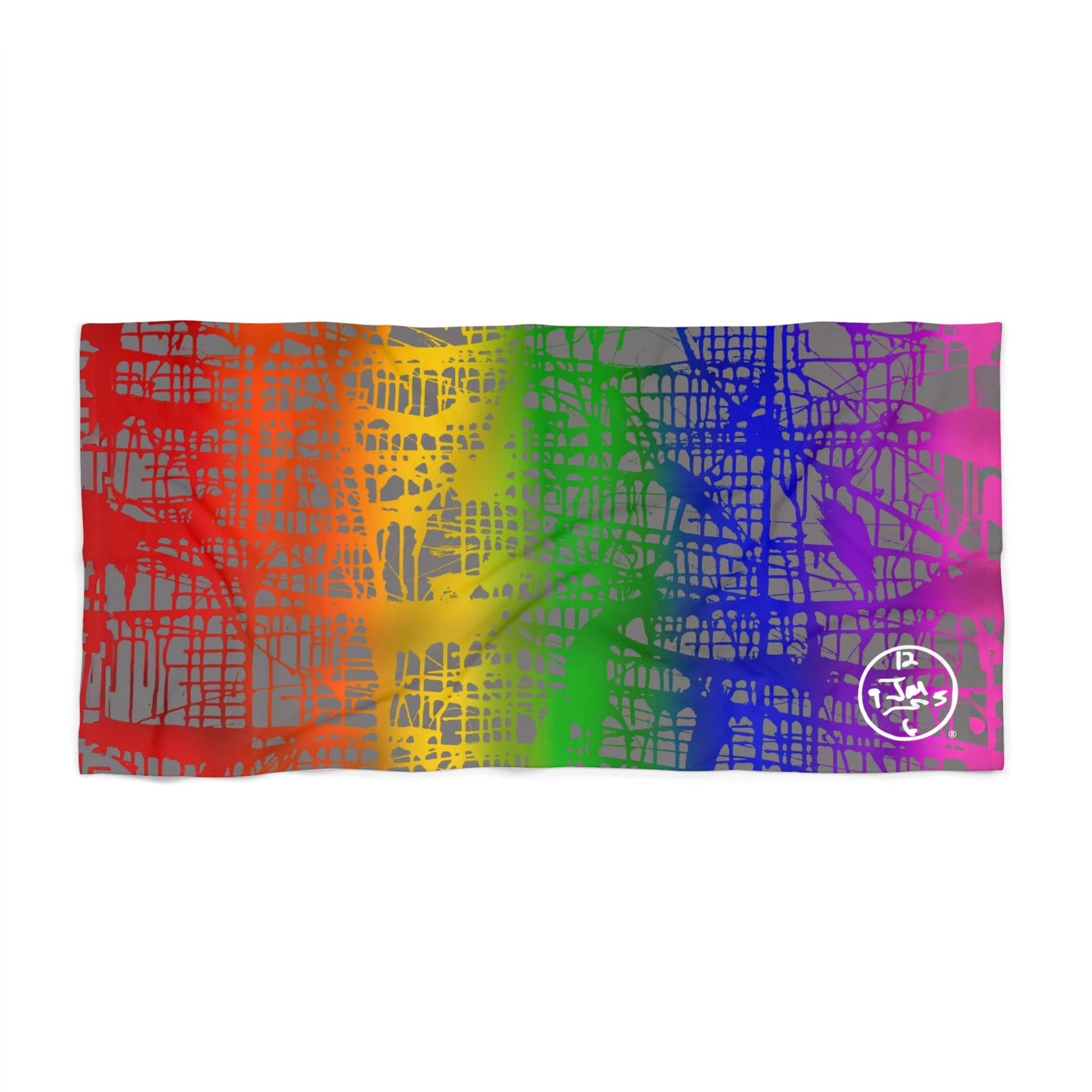 Rainbow Matrix Beach Towel by Jumper Maybach® - Jumper Maybach