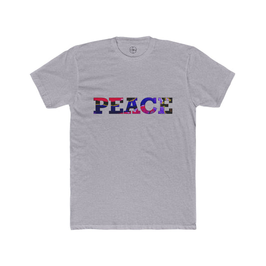 Jumper Maybach®'s Cotton Candy Rose "PEACE" Men's Cotton Crew Tee - Jumper Maybach